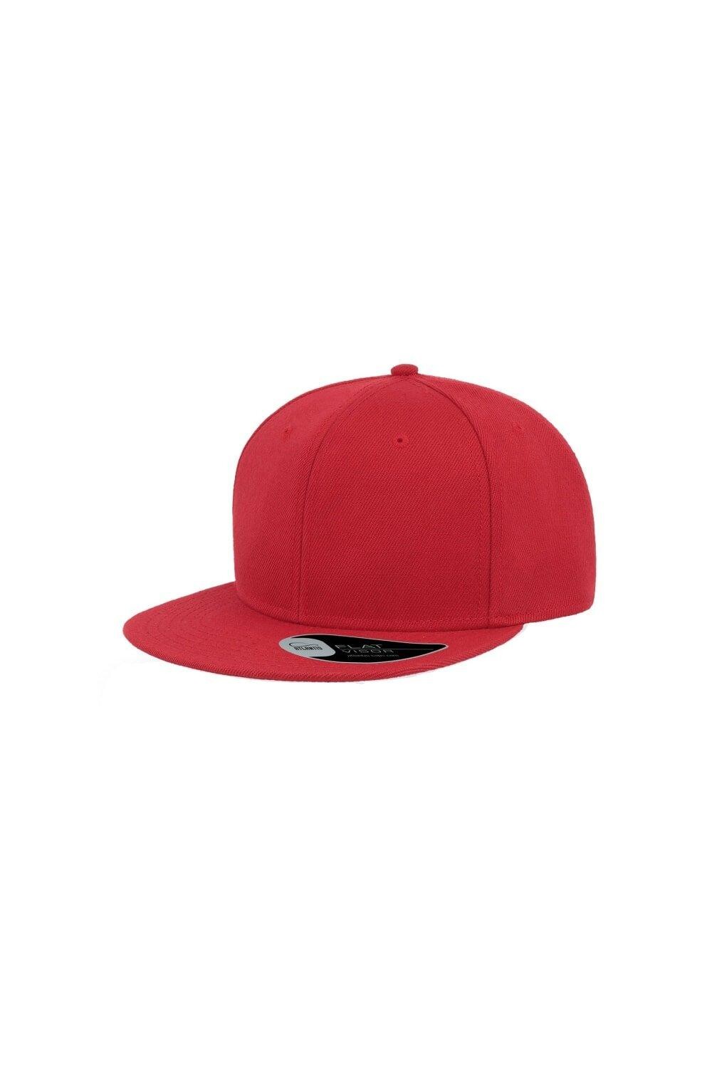 

Кепка с плоским козырьком Snap Back, 6 панелей Atlantis, красный