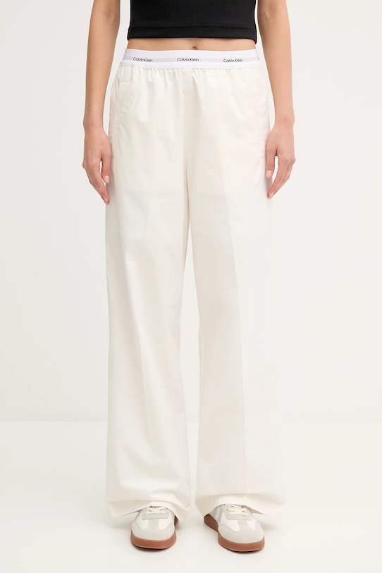 

Хлопковые брюки Calvin Klein Jeans, бежевый