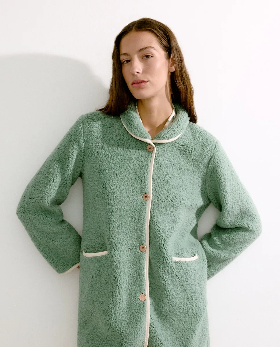 

Женский однотонный халат из полиэстера Énfasis, нежно-голубой