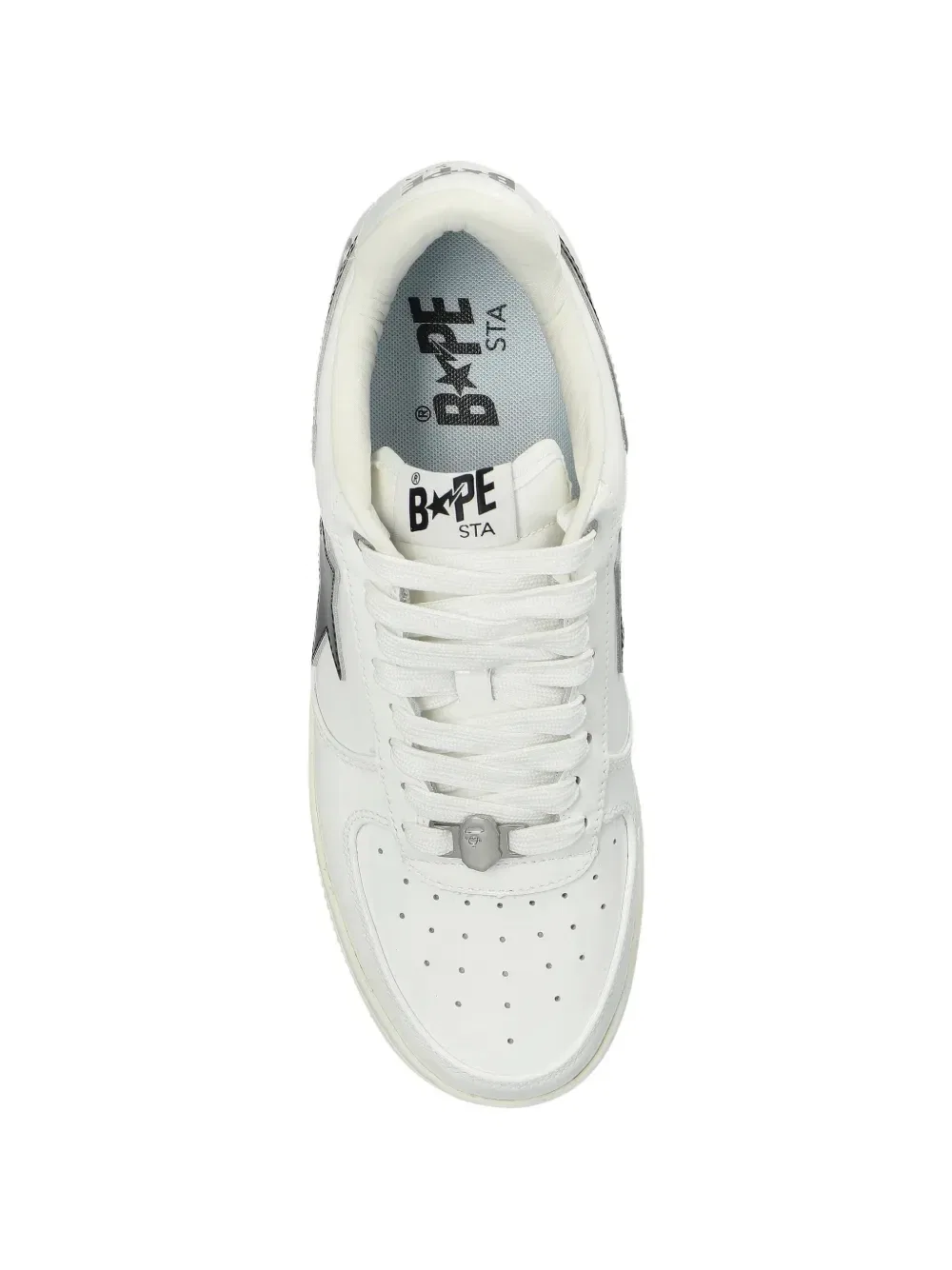 Кроссовки Bape Sta из кожи A BATHING APE, белый — фото 3