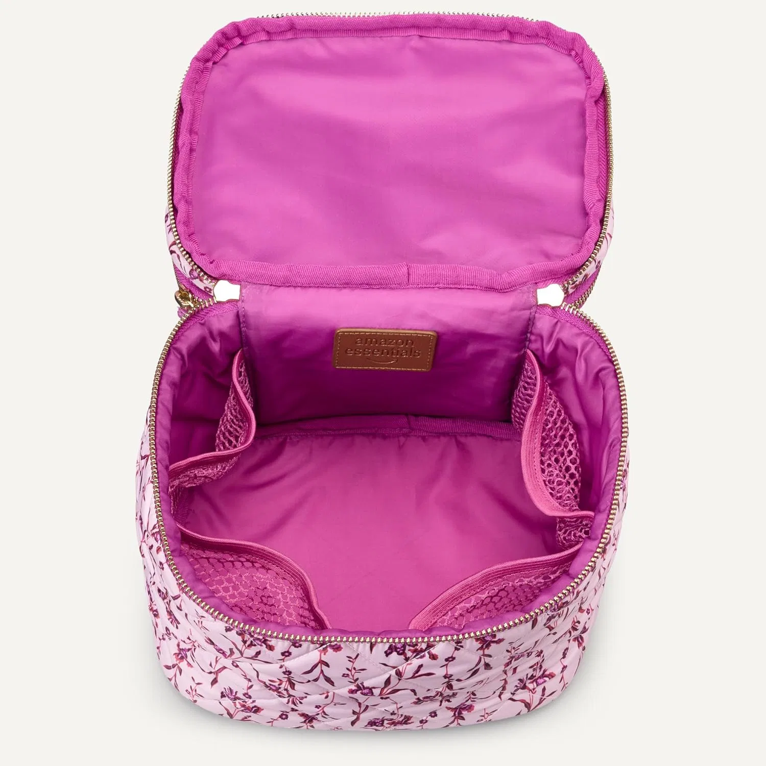 Многофункциональная стеганая косметичка от Amazon Essentials Amazon Essentials, Pink Floral — фото 3