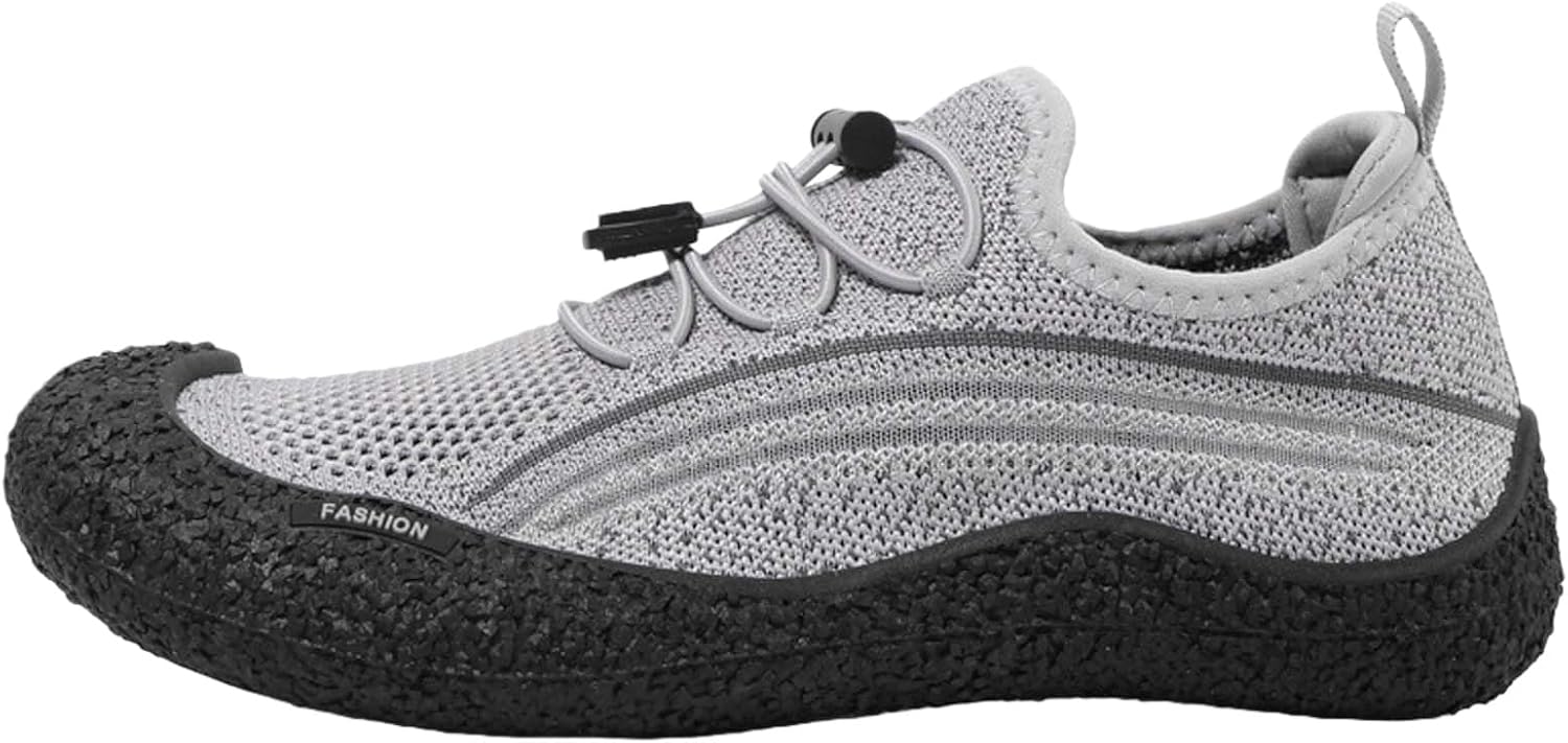 

Кроссовки для женщин и мужчин для походов, ходьбы, дайвинга, дышащие, с нескользящей подошвой, с широким носком, быстросохнущие, аква-кроссовки для пляжа, плавания, реки, бассейна и озера, кроссовки для активного отдыха Ayziemezm, серый