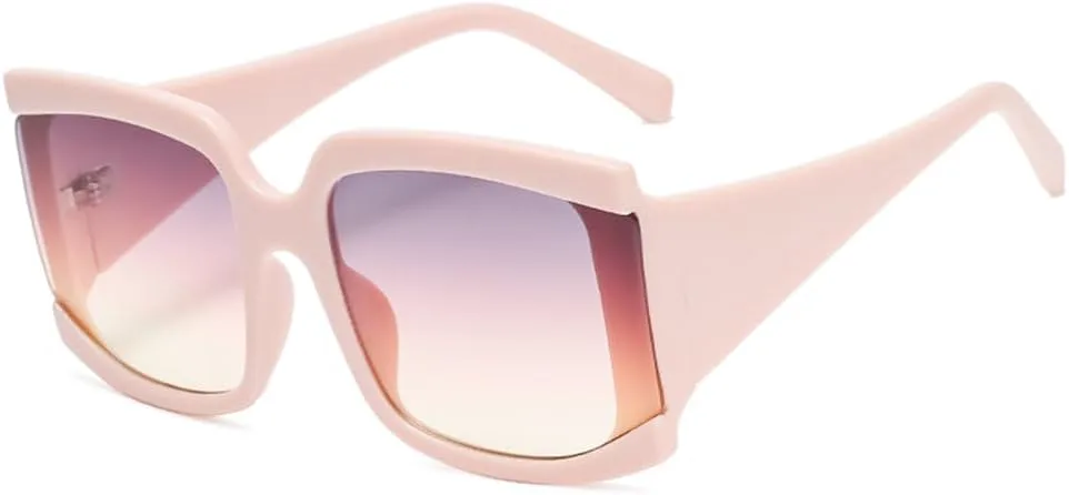 

LVTFCO Классические солнцезащитные очки большого размера для женщин, модные солнцезащитные очки с леопардовым принтом, градиентные винтажные большие очки UV400, Pink