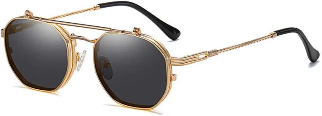 

Солнцезащитные очки с защитой от УФ-излучения UV400 | Стиль стимпанк, металлические линзы-книжки, разноцветные линзы | Для женщин и мужчин, для занятий спортом на открытом воздухе и вождения DSVIGF, 05