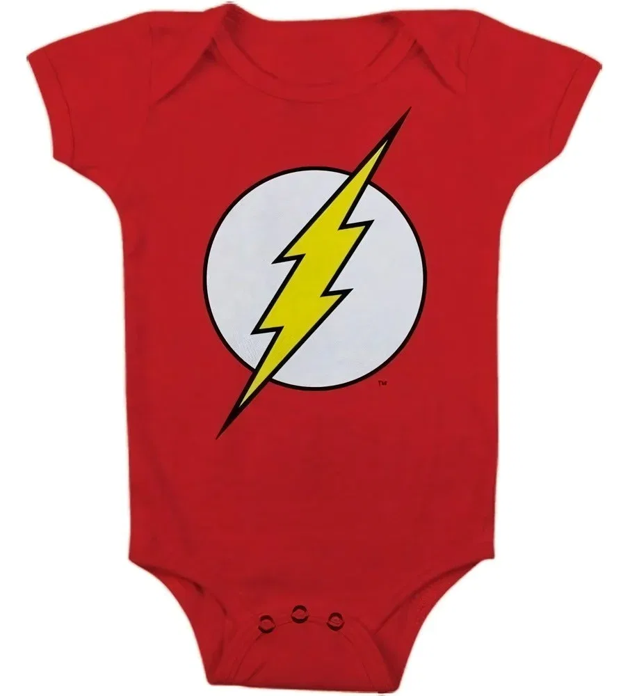 Боди детское с логотипом Flash, DC Flash, красное