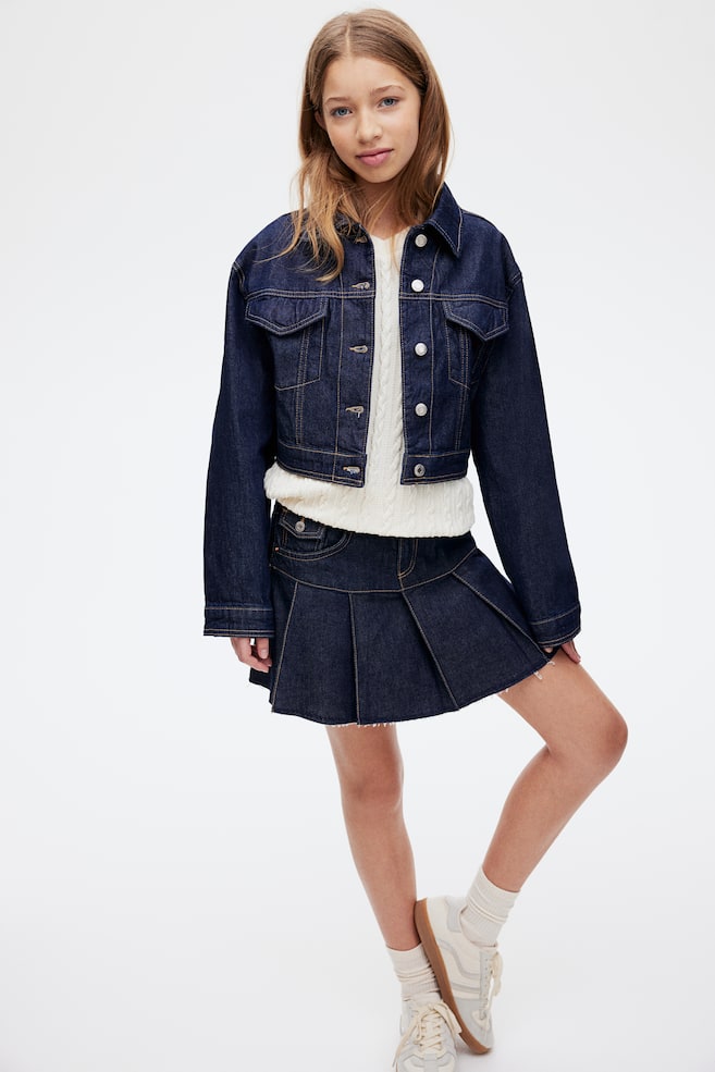 

Джинсовая юбка со складками H&M, синий