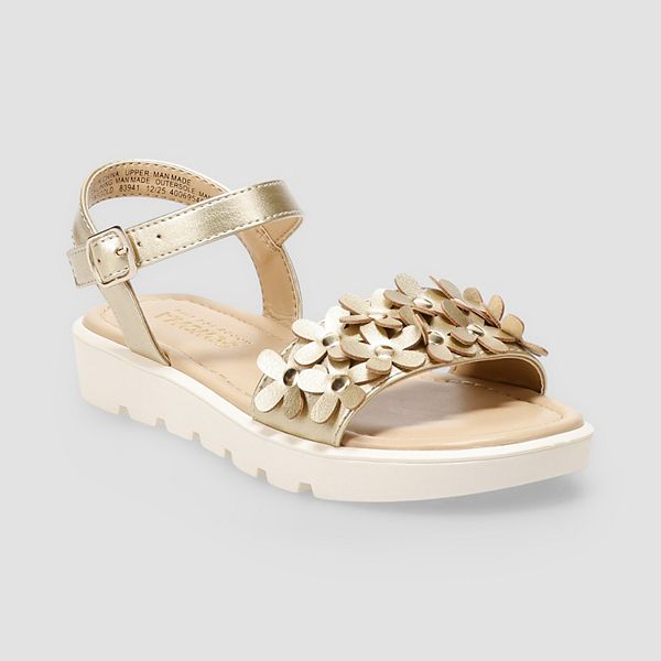 

Детские сандалии-слипоны с 3D-цветами ивы для девочек Sonoma Goods For Life, Gold