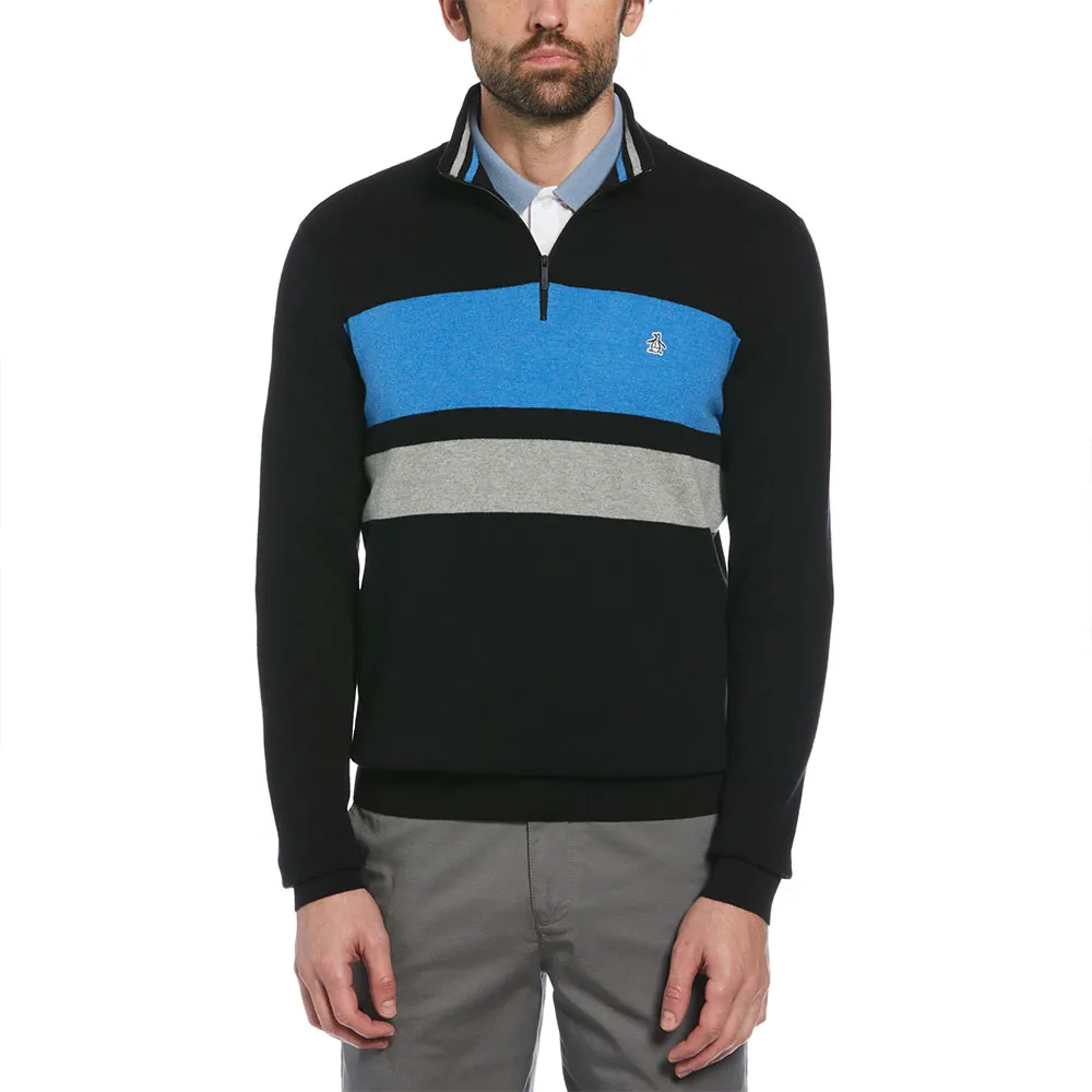 

Свитер Original Penguin Chest Stripe half zip, черный