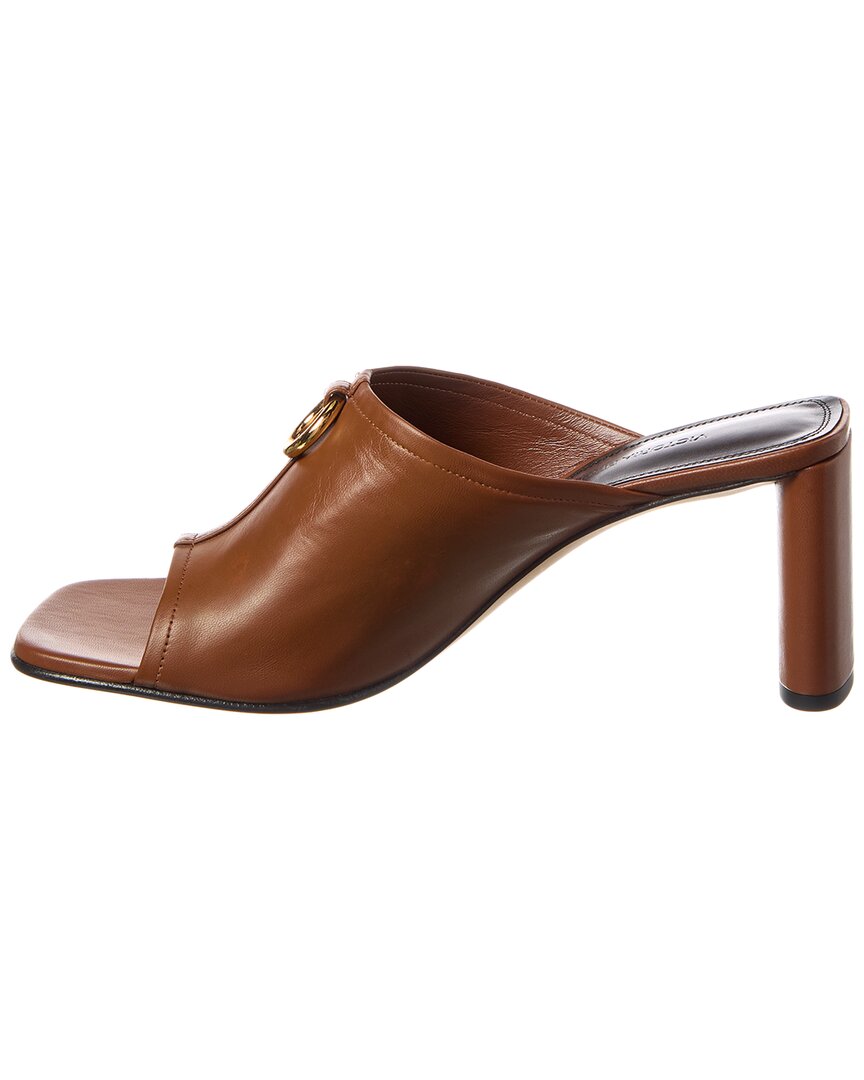 Victoria Beckham Leather Sandal, коричневый — фото 2