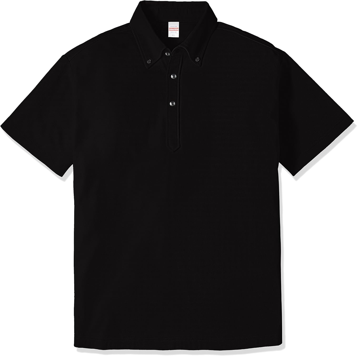 

Мужская поло-рубашка United Athle 505201 Dry Kanoko Utility, плотность ткани 5,3 унции, на пуговицах, черный