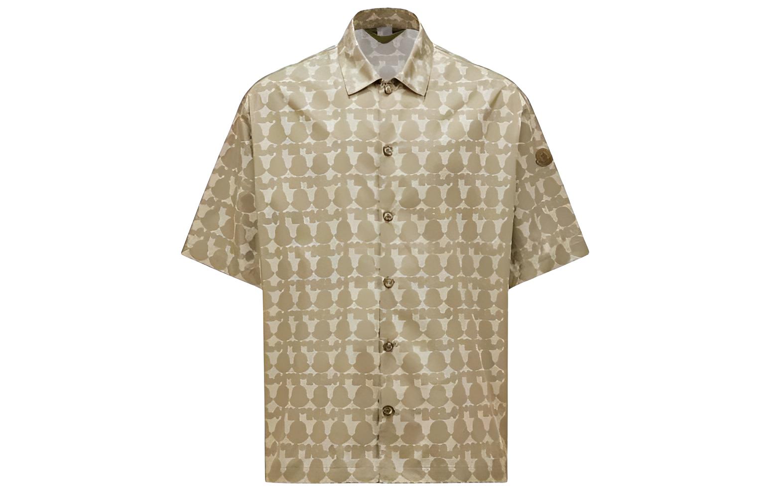 

Хлопковая рубашка с логотипом Moncler, зеленый