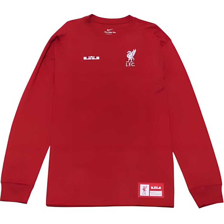 LeBron X Liverpool F.C. Long Sleeve Max90 T shirt Nike, красный — фото 3