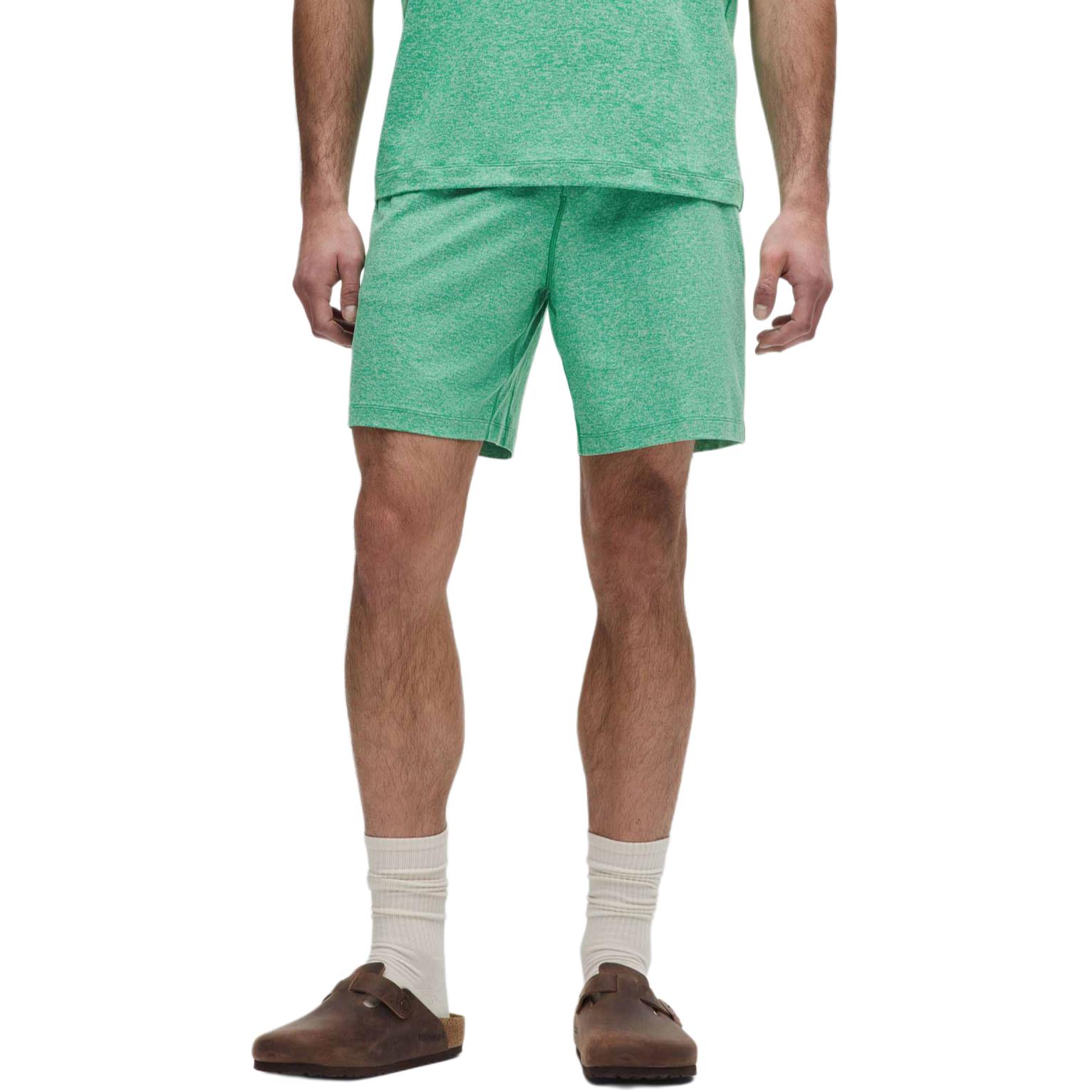 

Мужские мягкие джерси повседневные шорты Lululemon, mixed color racing зеленый/mixed color светло айвори белый/rcgh/hrli