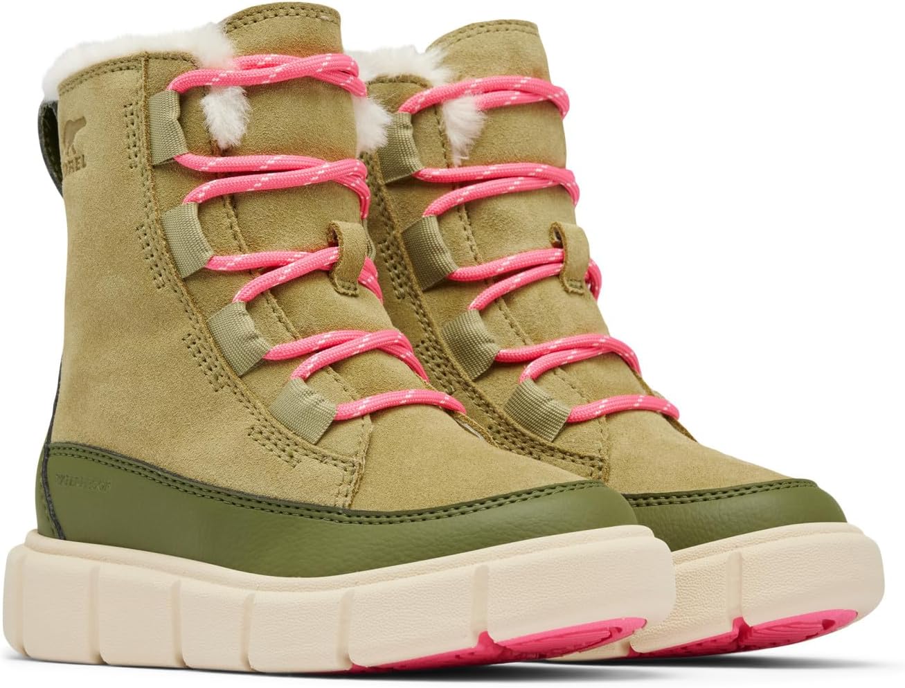 

Детские ботинки Sorel Children's Explorer III с шнуровкой, Savory Bleached Ceramic Toddler