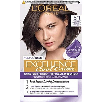 

Перманентная краска для волос L'Oreal Paris 5.11 Интенсивный Светло-Пепельно-коричневый 260G