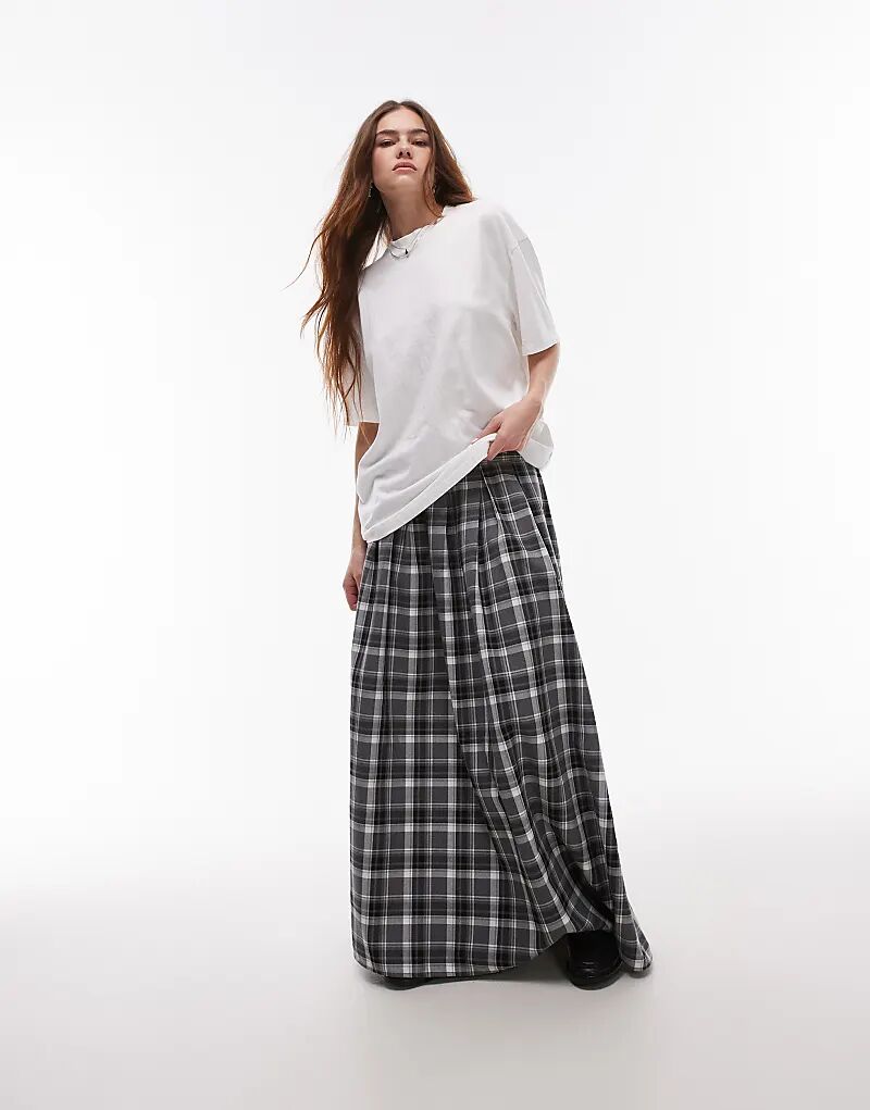 

Юбка-солнце в клетку Topshop
