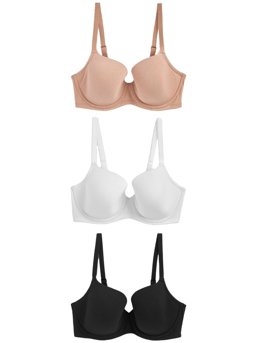 

Бюстгальтер на косточках Next Bralette Bra, цвет beige/black/white