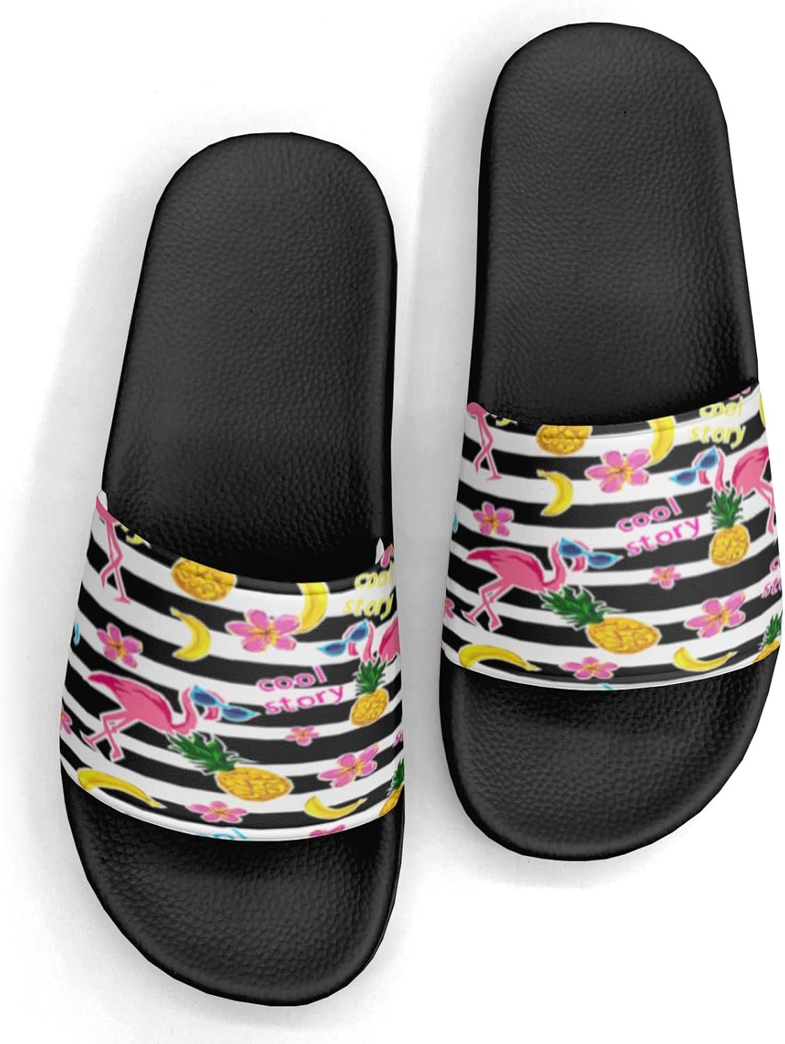 

Сандалии с дизайном ананаса Flamingo Gold для женщин и мужчин, повседневные спортивные шлепанцы для бассейна, душа, дома и улицы Generic, Flamingo Gold Pineapple