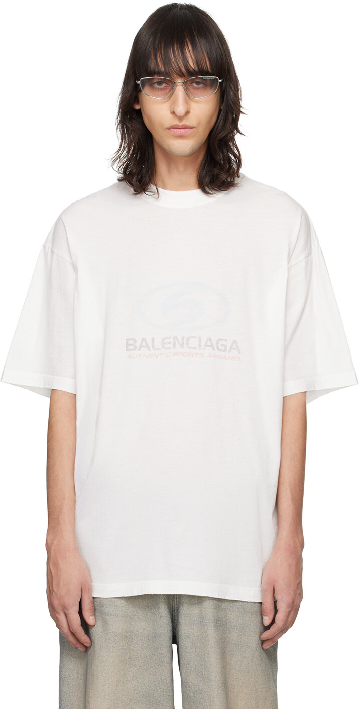 

Белая футболка с серфером Balenciaga
