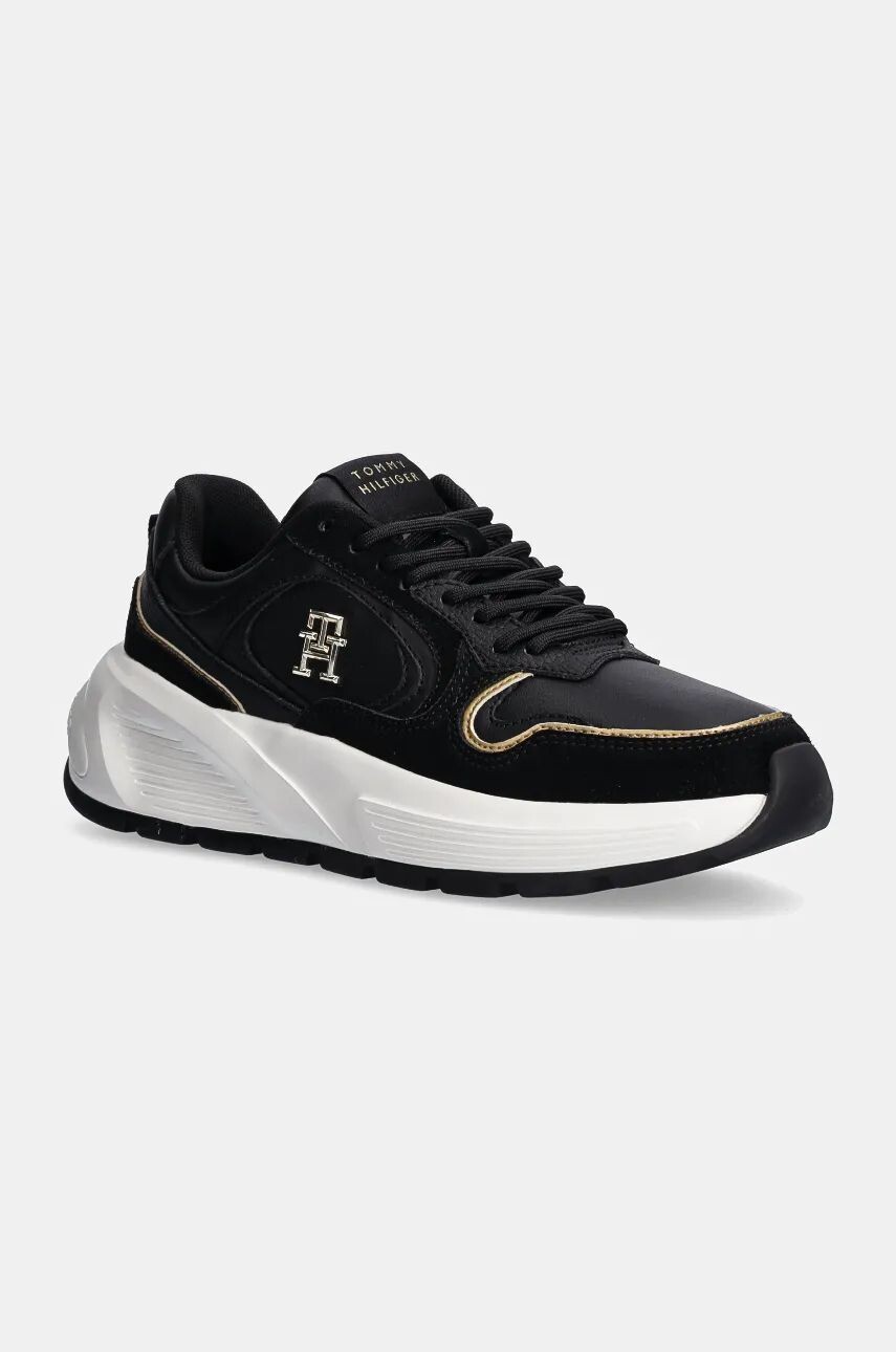

Кожаные кроссовки Tommy Hilfiger CHUNKY FASHION RUNNER, черный
