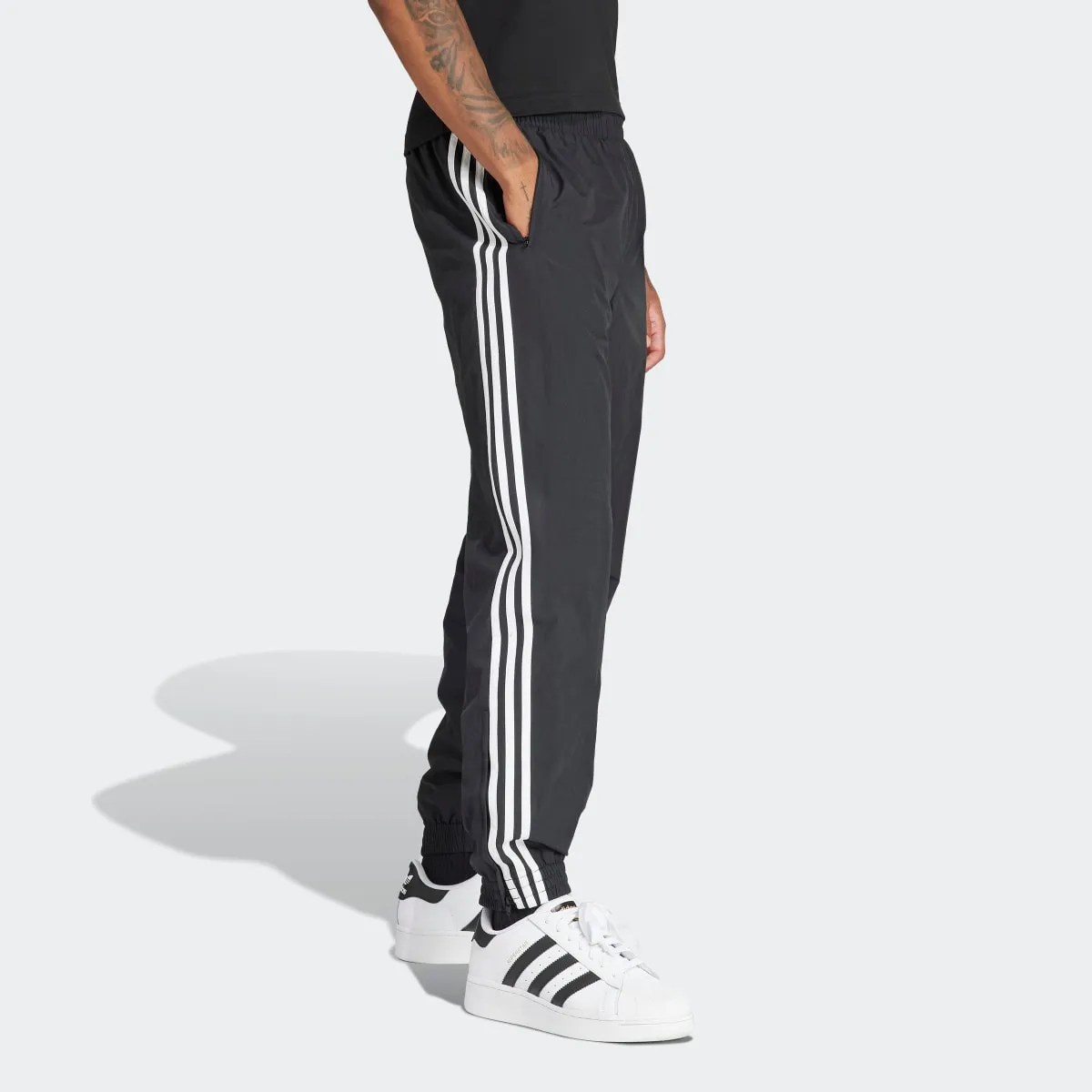 Мужские брюки Firebird Adicolor Woven от Originals adidas, черный — фото 3