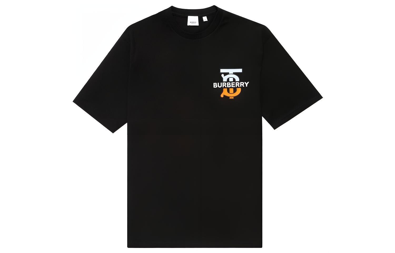 

Футболка оверсайз с мотивом монограммы Burberry Черная, цвет Black