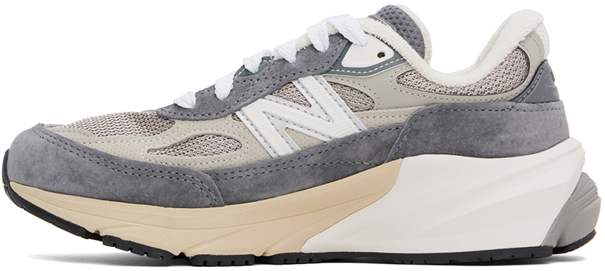Серые кроссовки «Сделано в США» 990v6 New Balance, серый/коричневый — фото 3