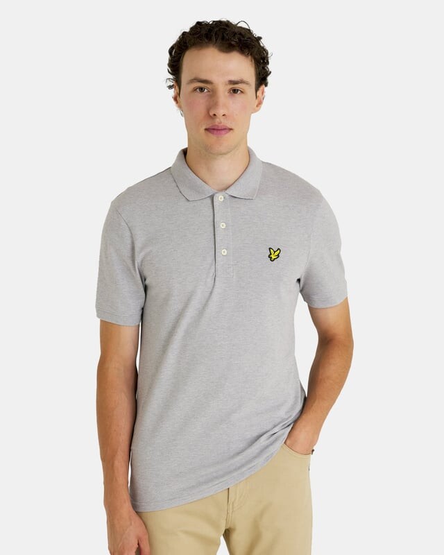 

Однотонная рубашка-поло Lyle & Scott, серый