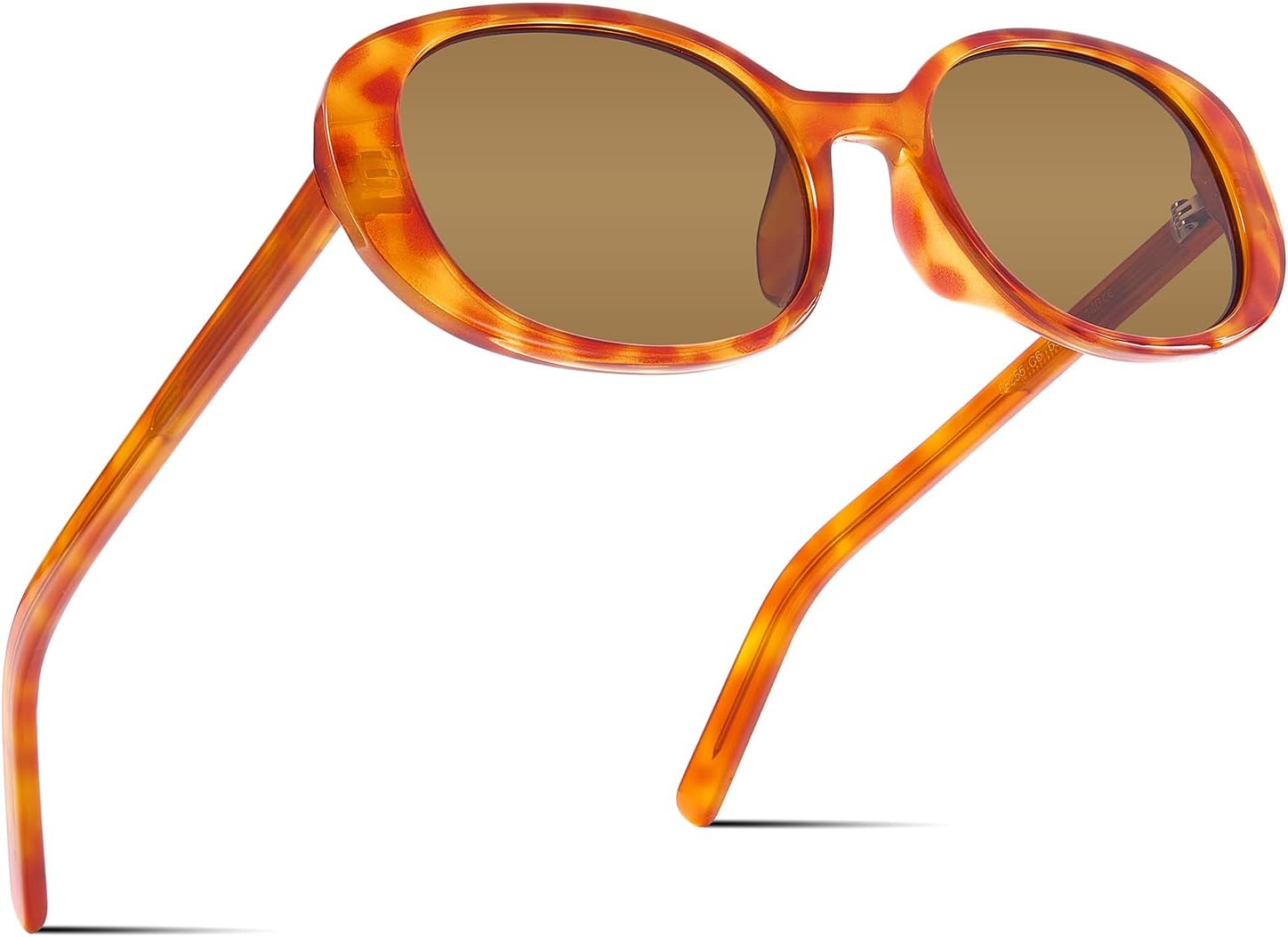 

Ретро-солнцезащитные очки овальной формы в стиле 90-х для женщин и мужчин - винтажные поляризованные, с защитой от УФ-излучения UV400, легкие, небольшие, модные QIFP, Amber -Tea