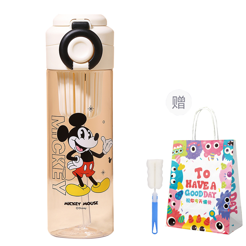 

Двойная пластиковая кружка для воды 600 мл Disney, Double Handle-Mickey Mouse+Cup Cleaning Brush+Shopping Bag