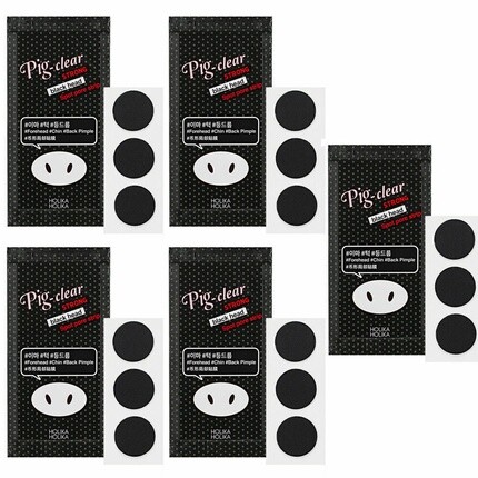 

Полоски для пор Holika Pig-Clear от черных точек, 5 штук