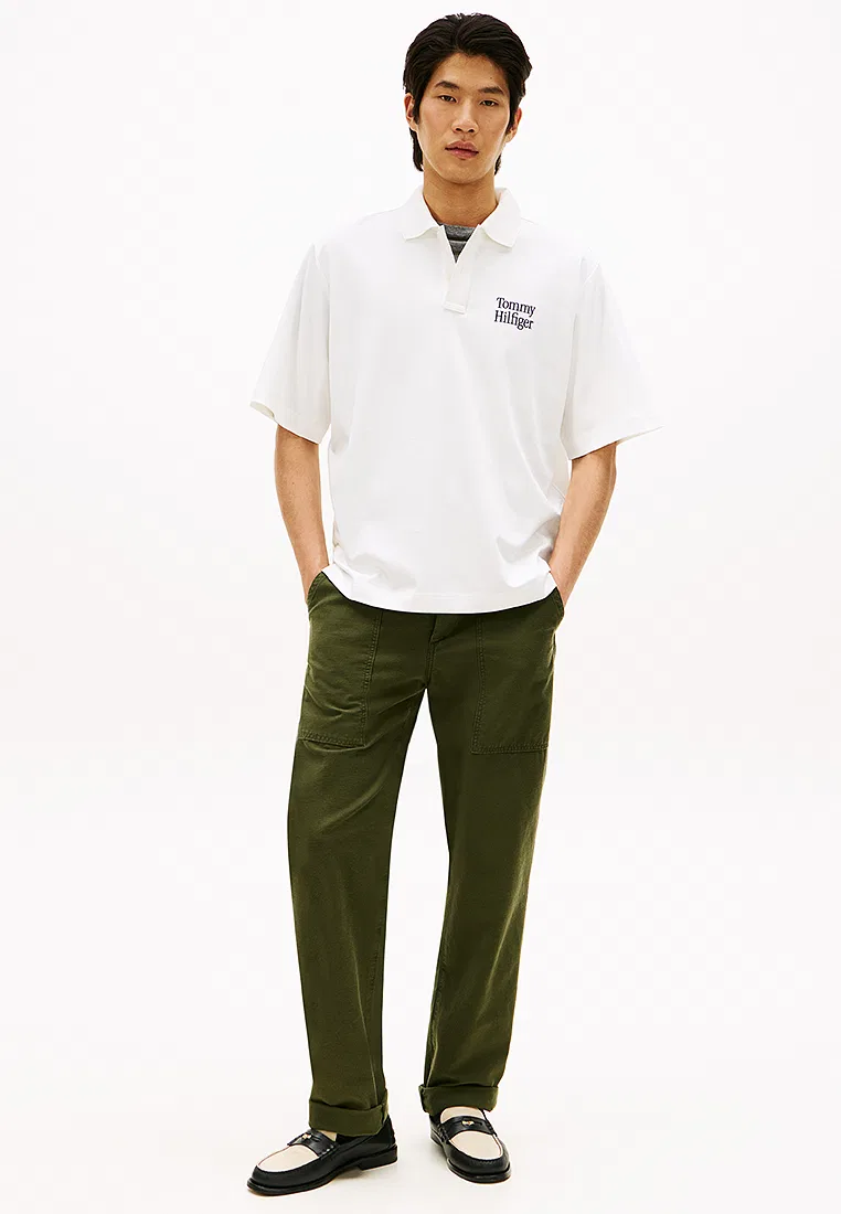 Поло, с графическим принтом, Big Back, TH Mainline Tommy Hilfiger, экрю — фото 4