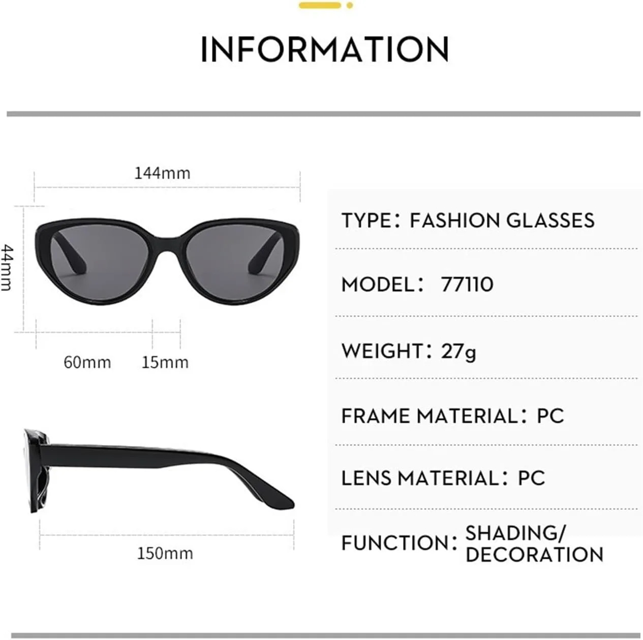 

Женские солнцезащитные очки для вождения на открытом воздухе, маленькая оправа, для отдыха, мужские солнцезащитные очки для поездок на работу Generic, Black