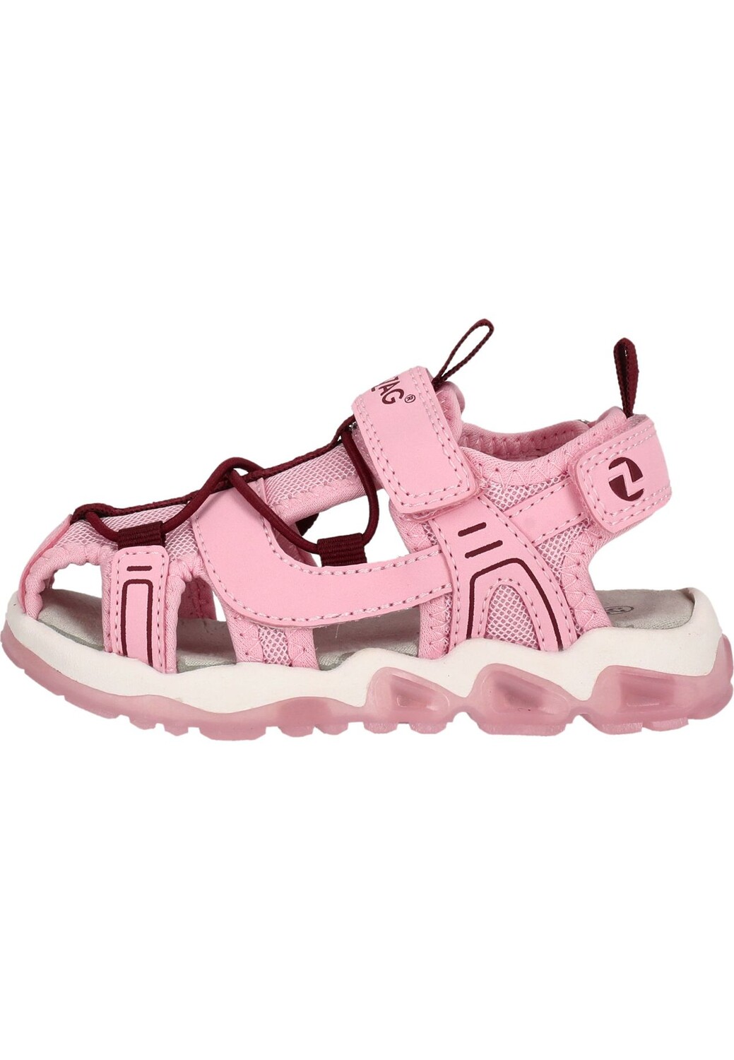 Сандалии Jugoe со светящейся подошвой и защищенным мыском ZIGZAG, цвет Cameo Pink — фото 2