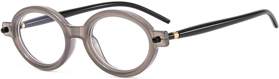 

Популярные модные солнцезащитные очки маленького овального размера для женщин в стиле ретро с прозрачными линзами цвета океана, для мужчин в стиле панк с заклепками, солнцезащитные очки UV400 TKKTLLT, Grey Clear