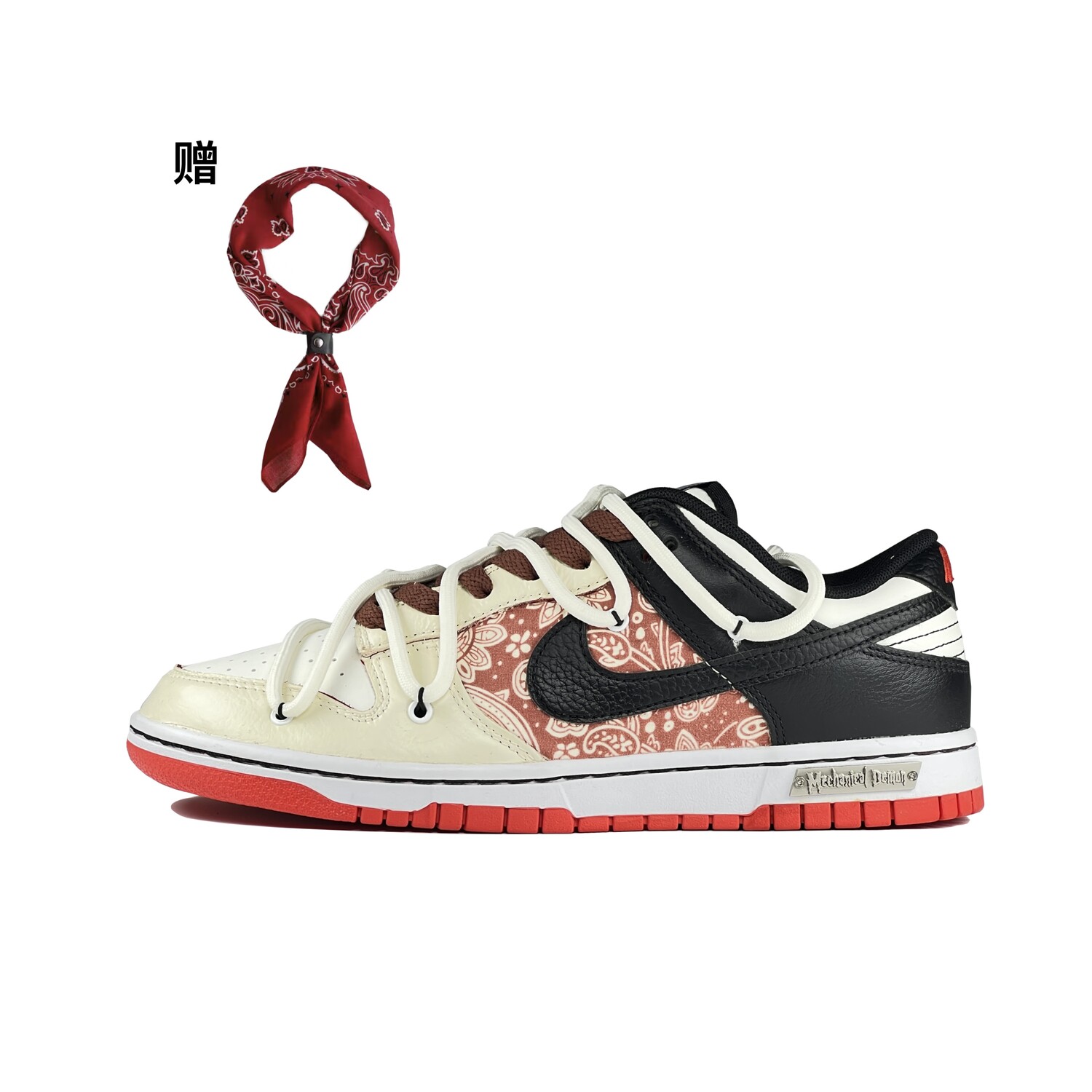 

Кроссовки Nike Dunk Skateboarding Shoes Men Low-top Red/Black, красный