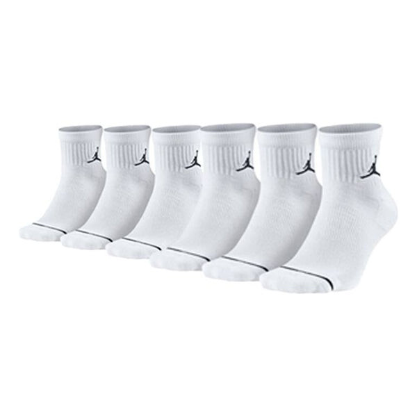 

Носки Air Jordan Flying Man Logo Mid Tops Breathable Basketball Training Socks Couple Style White, белый