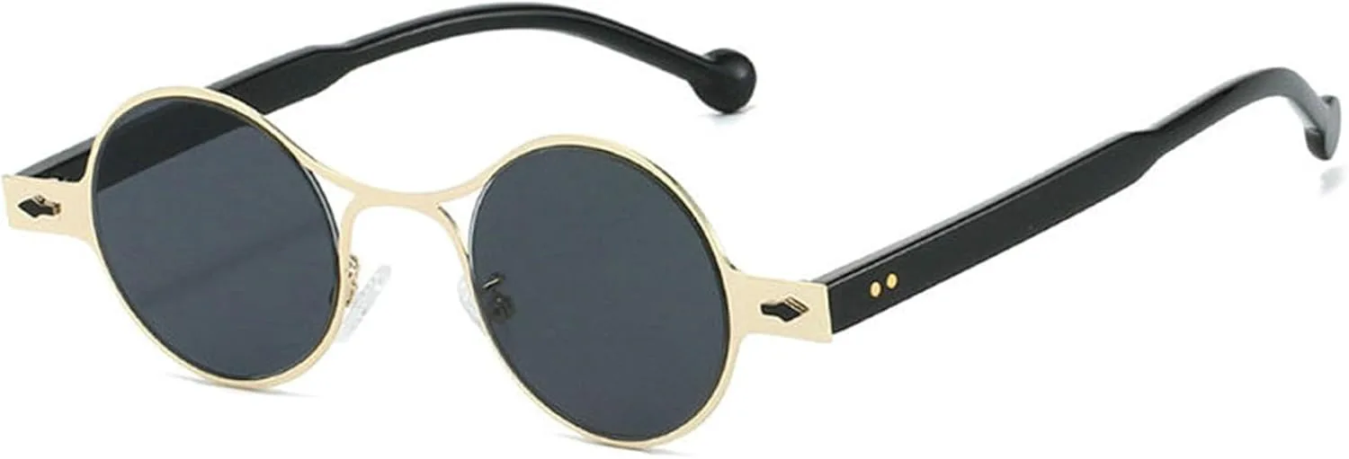 

Солнцезащитные очки Willochra Retro Round Metal Punk Rivets для мужчин, защита от ультрафиолета UV400, модные градиентные солнцезащитные очки для женщин, C1