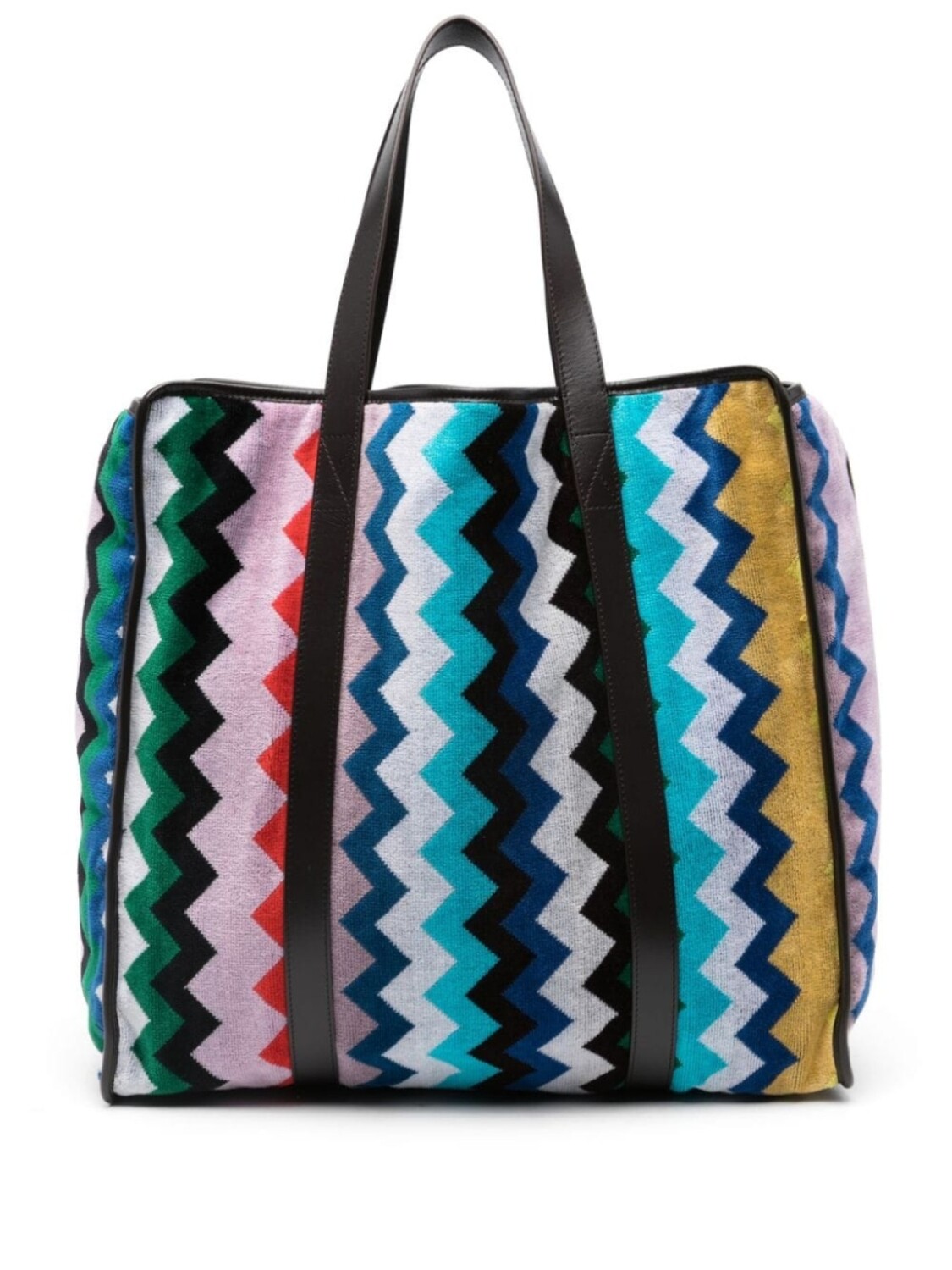 

Missoni Home махровая сумка-тоут с узором зигзаг, синий