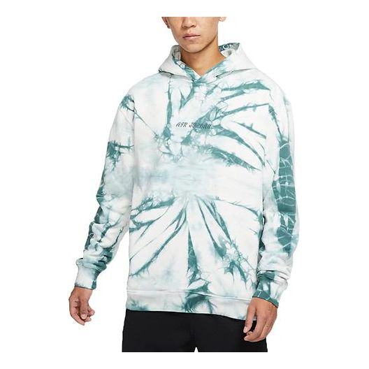 

Толстовка Men's Air Jordan Back Large Logo Printing Tie Dye Sports Green, зеленый