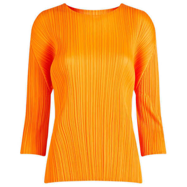 

Топ с коротким рукавом Pleats Please Issey Miyake, оранжевый