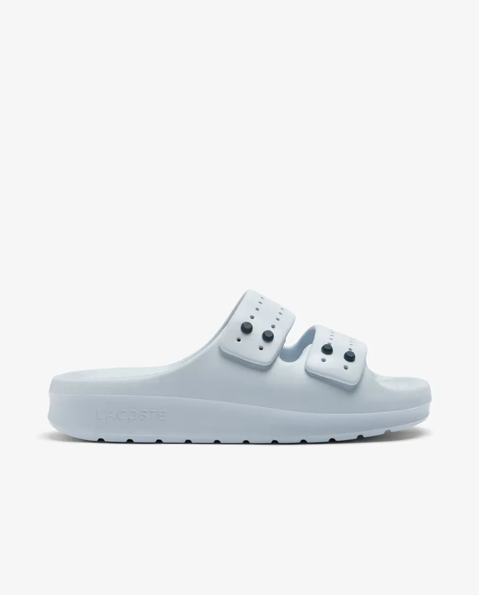 Женские шлепанцы Serve Strap синего цвета Lacoste, светло-голубой