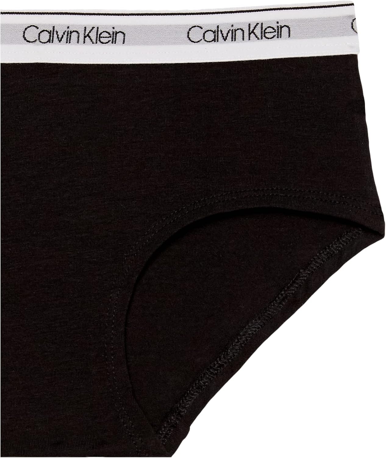 Комплект из 2 пар нижнего белья Calvin Klein Girls Modern Cotton Hipster, Heather Grey / Black — фото 2