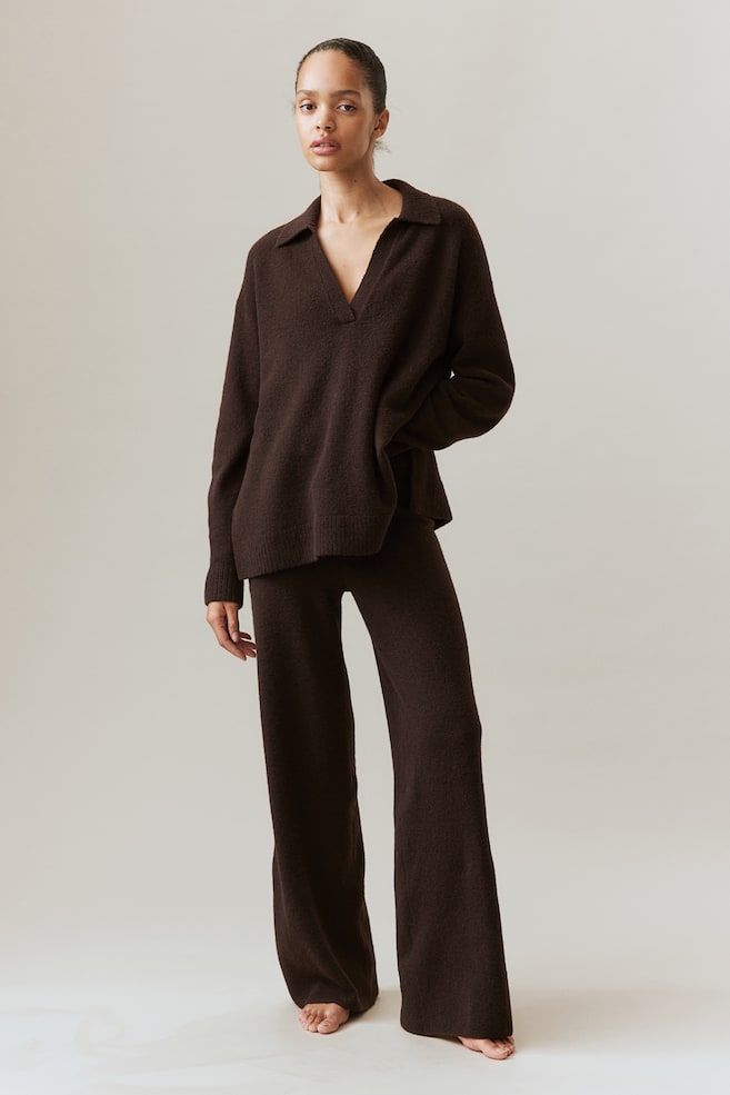 

Тонкие трикотажные брюки H&M, коричневый