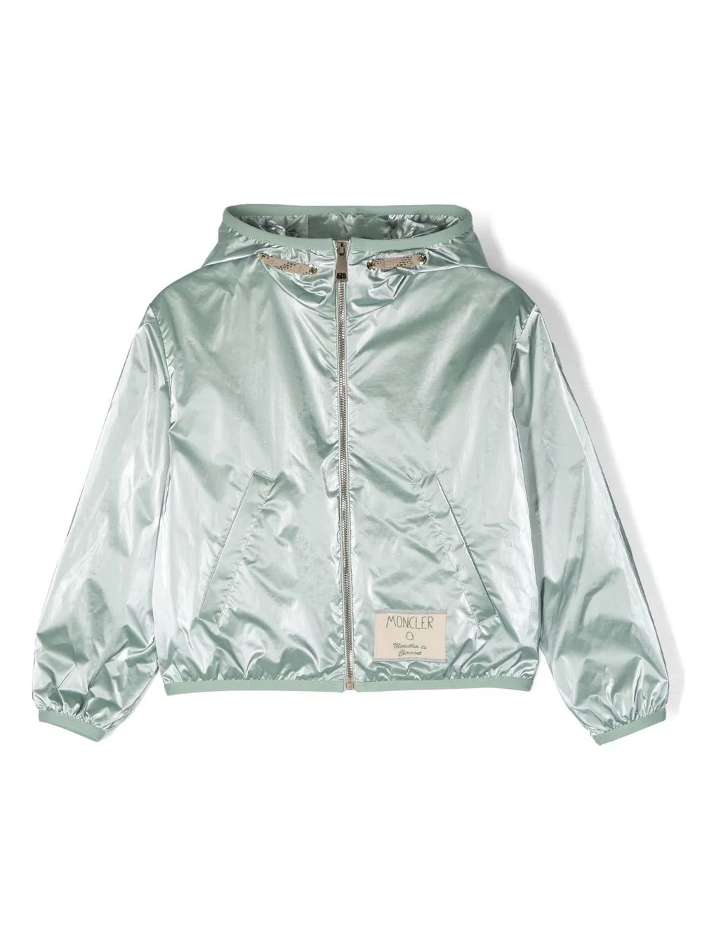 

Бомбер с вышитым логотипом Moncler Enfant, зеленый