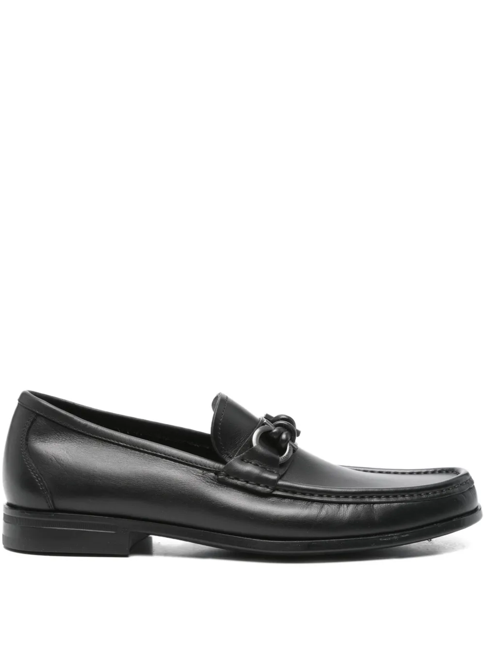 

Лоферы с металлической пряжкой Ferragamo, черный