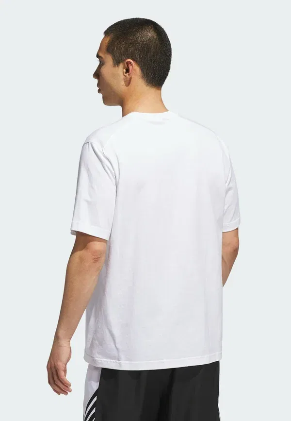 Футболка базовая Adidas Performance Bb found tee basic, белый черный — фото 2
