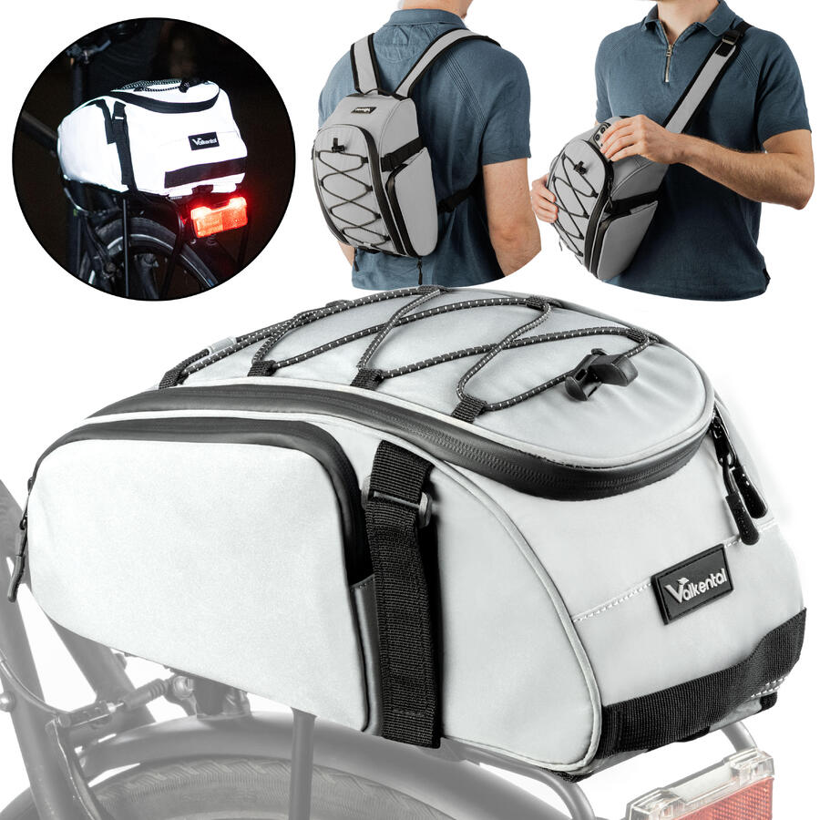 

VALKENTAL Сумка для велосипеда, сумка-корзина, рюкзак и сумка через плечо с ручкой для переноски 10 л
