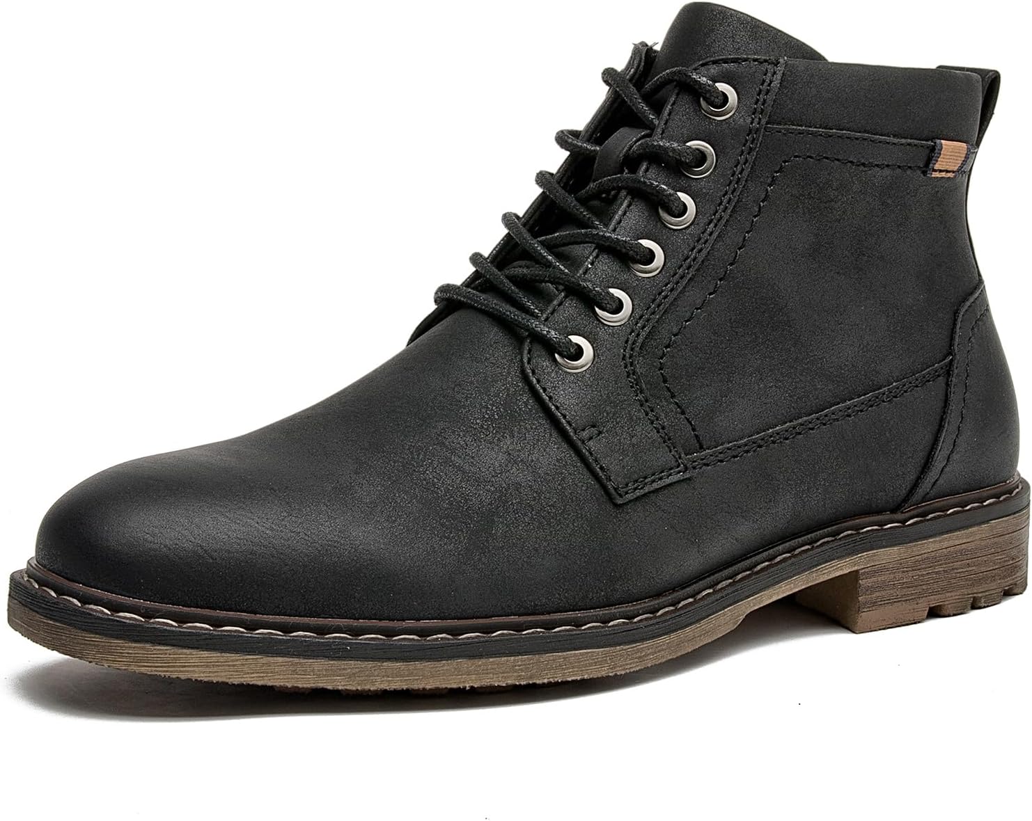 

Мужские ботинки чукка, повседневные и стильные ботинки с молнией, мотоциклетные боевые ботинки, водонепроницаемые ботинки до щиколотки, шнурованные модные кожаные ботинки Clowse, черный