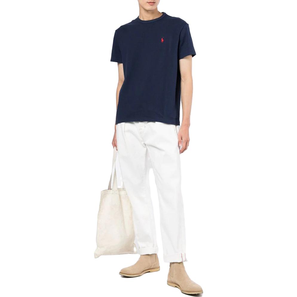 Классическая футболка из плотного джерси Polo Ralph Lauren, синий — фото 4